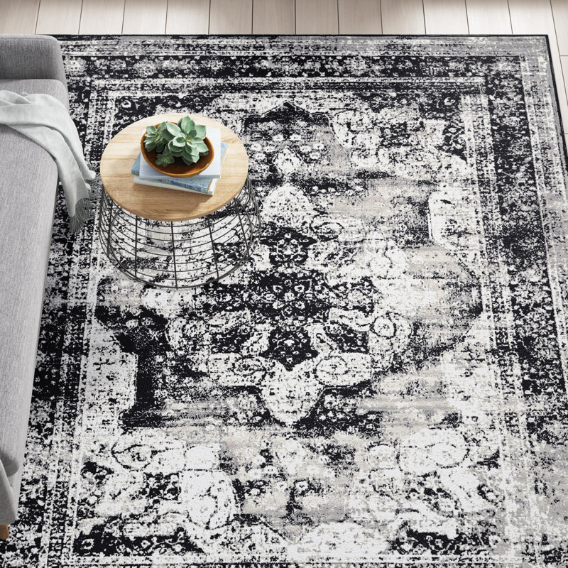 Mistana™ Brandt Oriental Black Area Rug & Reviews